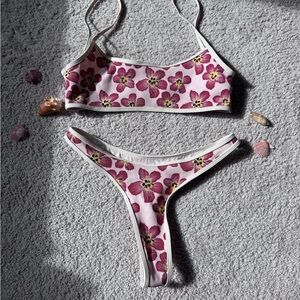 Tai Swim Haena Pink and White Floral Bikini Set